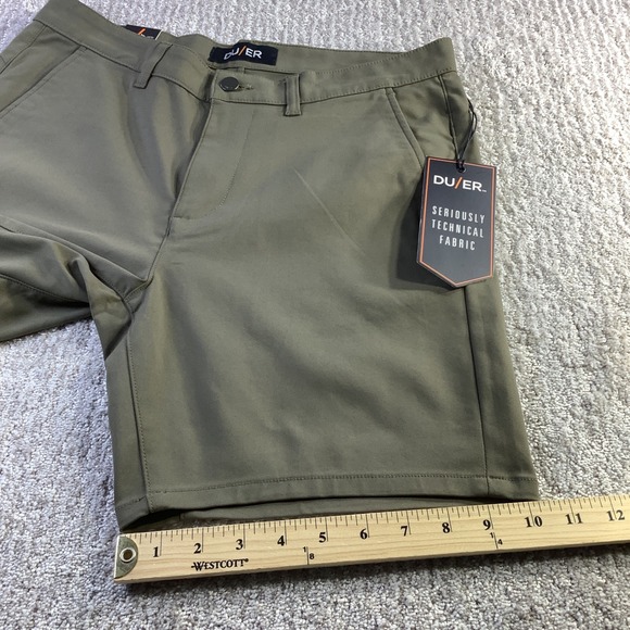 DU/ER Nustretch Shorts Thyme Green Technical Performance Mens Size 32 NWT - Picture 15 of 16